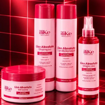 Kit Liso Absoluto: shampoo, condicionador, máscara e Magic Liss